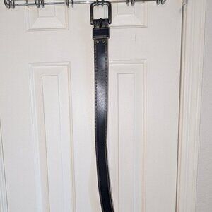 Dark Blue Pure Leather Belt, Size 32